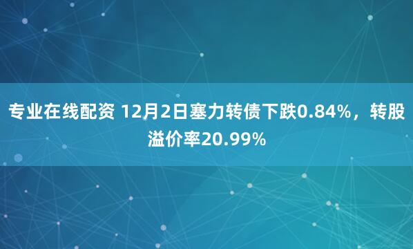 专业在线配资 12月2日塞力转债下跌0.84%，转股溢价率20.99%