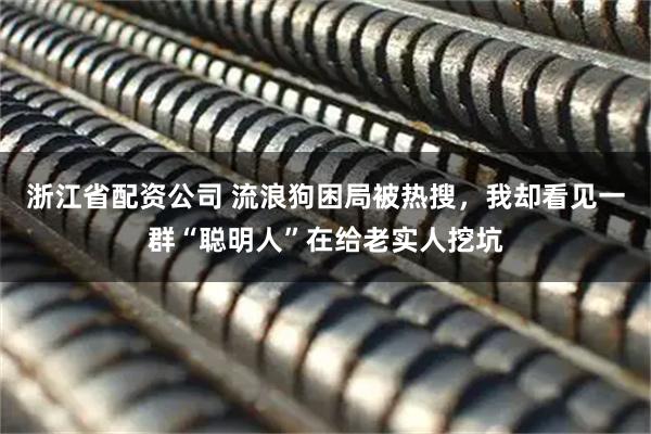 浙江省配资公司 流浪狗困局被热搜，我却看见一群“聪明人”在给老实人挖坑
